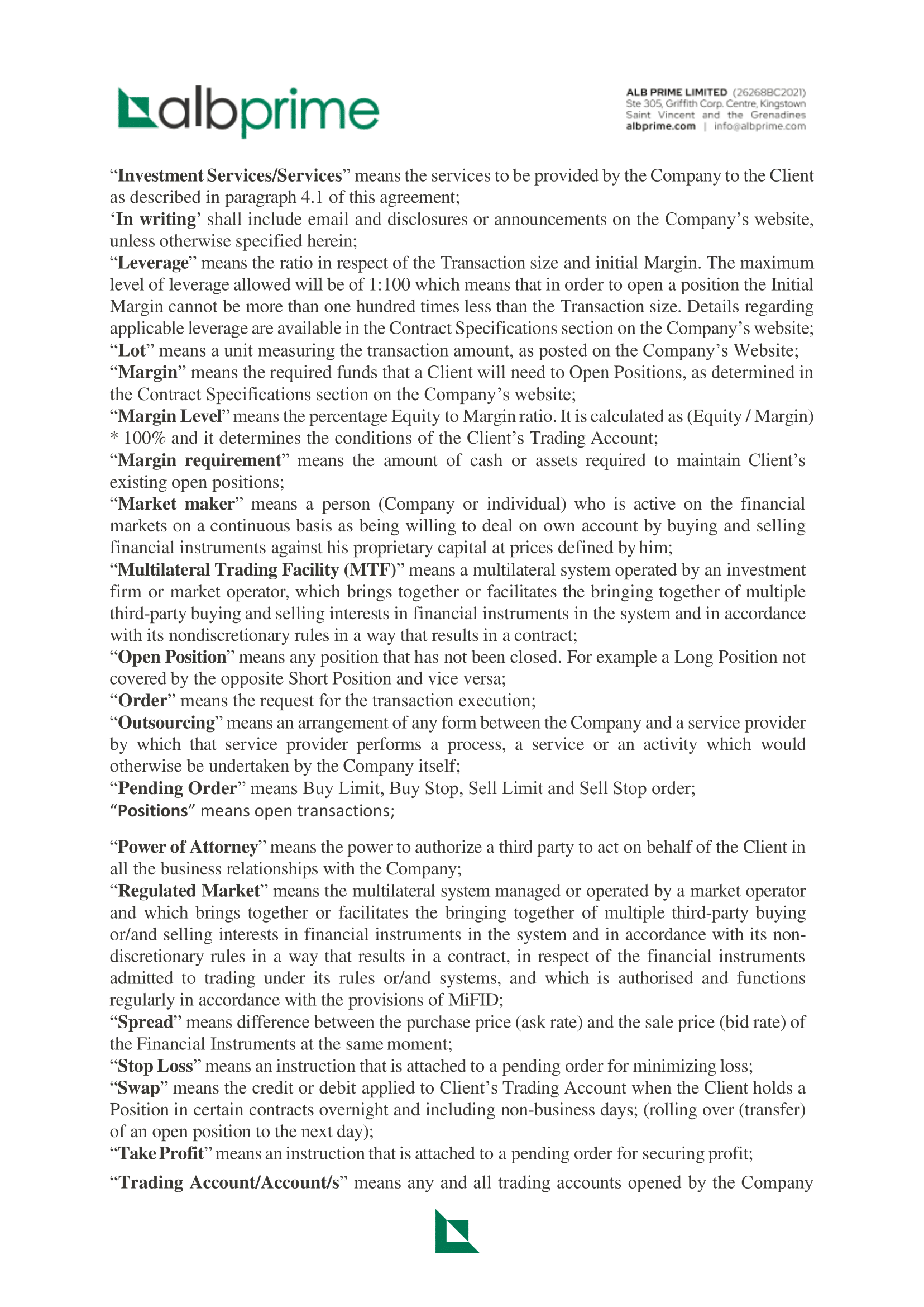 terms